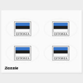 Sticker Ovale Estonie (Feuille)