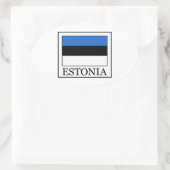 Sticker Ovale Estonie (Sac)