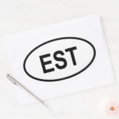 Sticker Ovale Estonie "EST" (Enveloppe)
