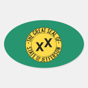 Sticker Ovale État de Jefferson