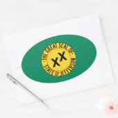 Sticker Ovale État de Jefferson (Enveloppe)