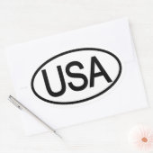 Sticker Ovale États-Unis Pays d'origine Décal ovale (Enveloppe)