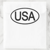 Sticker Ovale États-Unis Pays d'origine Décal ovale (Sac)