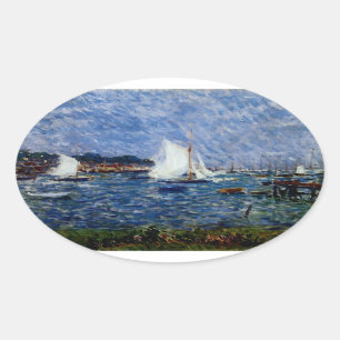 Sticker Ovale Été à Cowes