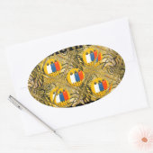 Sticker Ovale Ethnic African Art Design Imprimer : Beautiful Peo (Enveloppe)