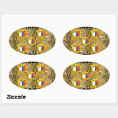 Sticker Ovale Ethnic African Art Design Imprimer : Beautiful Peo (Feuille)