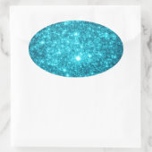 Sticker Ovale Étincelle de turquoise (Sac)