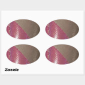 Sticker Ovale Étincelle et éclat (Feuille)