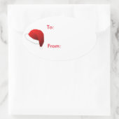 Sticker Ovale Étiquette-cadeau Noël de Noël de Noël (Sac)