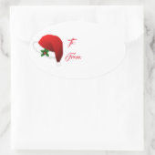 Sticker Ovale Étiquette-cadeau Noël de Noël de Noël (Sac)