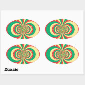 Sticker Ovale étoile à cinq branches République du Cameroun (Feuille)