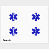 Sticker Ovale Étoile de vie (Feuille)