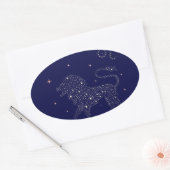 Sticker Ovale étoile leo (Enveloppe)