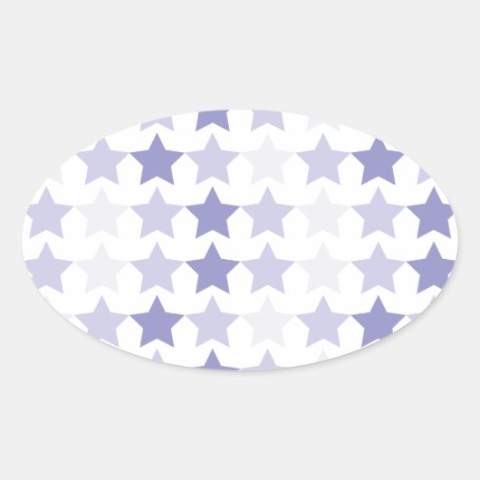 Sticker Ovale Étoiles Patriotique Blue Ombre (Devant)