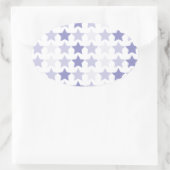 Sticker Ovale Étoiles Patriotique Blue Ombre (Sac)