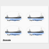 Sticker Ovale Eugene Zimmerman, cargo des Grands Lacs (Feuille)