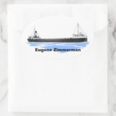 Sticker Ovale Eugene Zimmerman, cargo des Grands Lacs (Sac)