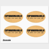 Sticker ovale Euphoniumaholic Life (Feuille)