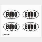 Sticker Ovale Euro Gamer Funny Meeple Tabletop Style Decal (Feuille)