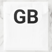 Sticker Ovale Euro-Grande-Bretagne (Sac)