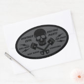 Sticker Ovale Évil vintage 012B (Enveloppe)