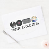 Sticker Ovale Évolution de la musique (Enveloppe)
