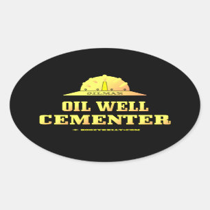 Sticker Ovale Expert pétrolier, puits de pétrole Cementer,
