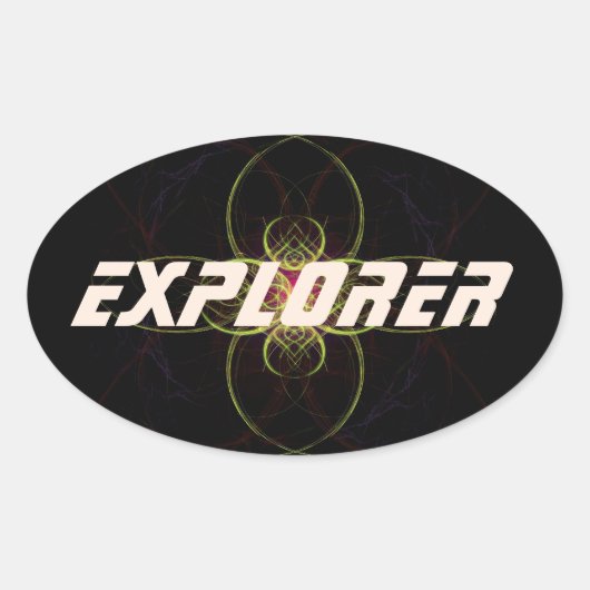 Sticker Ovale Explorateur spatial Par Alexandra Cook aka Linanda (Devant)