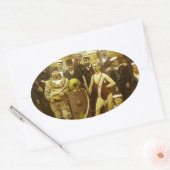 Sticker Ovale Exposition de la Marine royale 1891 Diapositive de (Enveloppe)