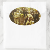 Sticker Ovale Exposition de la Marine royale 1891 Diapositive de (Sac)