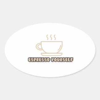 Sticker Ovale exprimez votre espresso