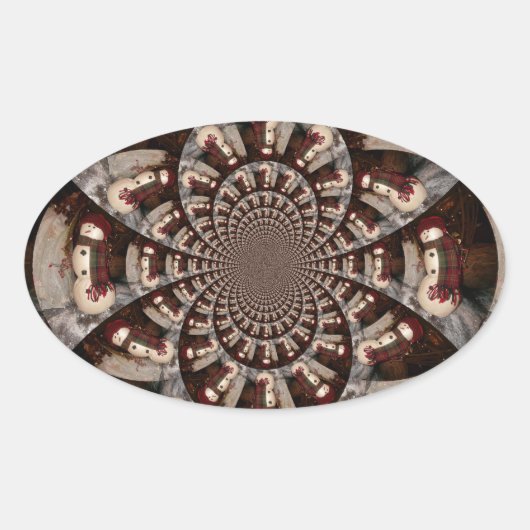 Sticker Ovale Extraordinaire Snowman (Devant)