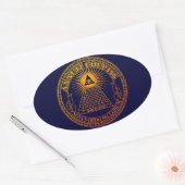 Sticker Ovale Eye of Providence 3 (Enveloppe)