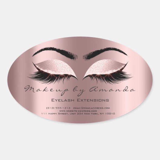 Sticker Ovale Eyelash Extension maquillage Artiste Beauté Prince (Devant)