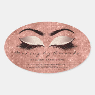 Sticker Ovale Eyelash Extension Ronde Maquillage Artiste Beauté 