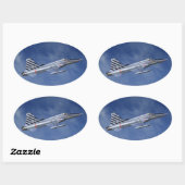 Sticker Ovale F-5 Freedom Fighter (Feuille)