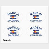 Sticker Ovale Fabriqué dans le Colorado (Feuille)
