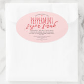Sticker Ovale Fabriqué Maison Avec Amour Pepperment Sugar Scrub  (Sac)