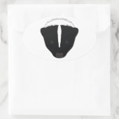 Sticker Ovale Face de la peau (Sac)