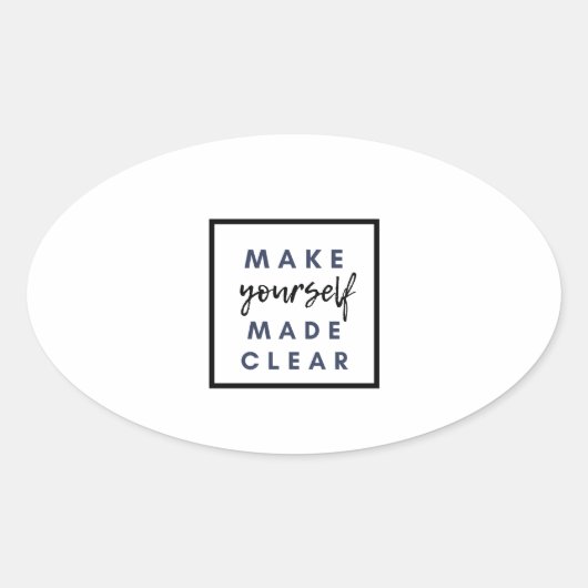 Sticker Ovale faire clairement savoir (Devant)