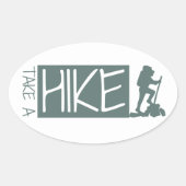 Sticker Ovale Faites Une Randonnée Aventure Camping Lover Minima (Devant)