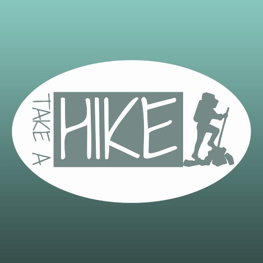 Sticker Ovale Faites Une Randonnée Aventure Camping Lover Minima