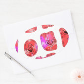 Sticker Ovale Faites votre propre coeur Art Design d'impression (Enveloppe)