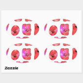 Sticker Ovale Faites votre propre coeur Art Design d'impression (Feuille)