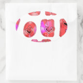 Sticker Ovale Faites votre propre coeur Art Design d'impression (Sac)