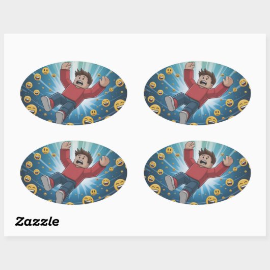 Sticker Ovale Fall in bubble  (Feuille)