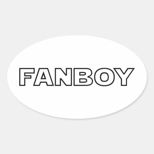 STICKER OVALE FANBOY (Devant)