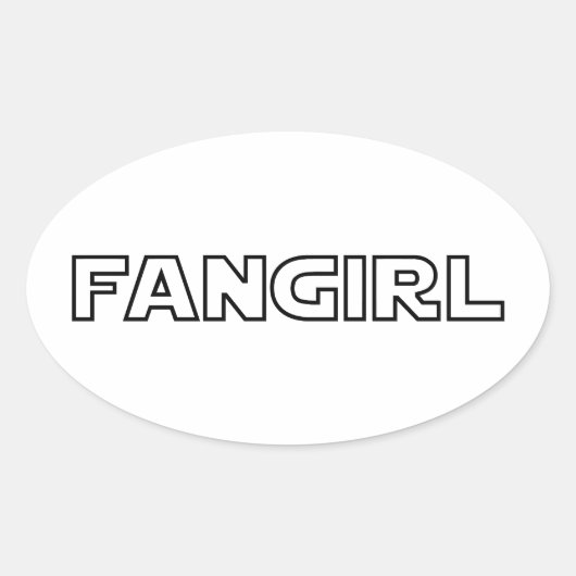 STICKER OVALE FANGIRL (Devant)