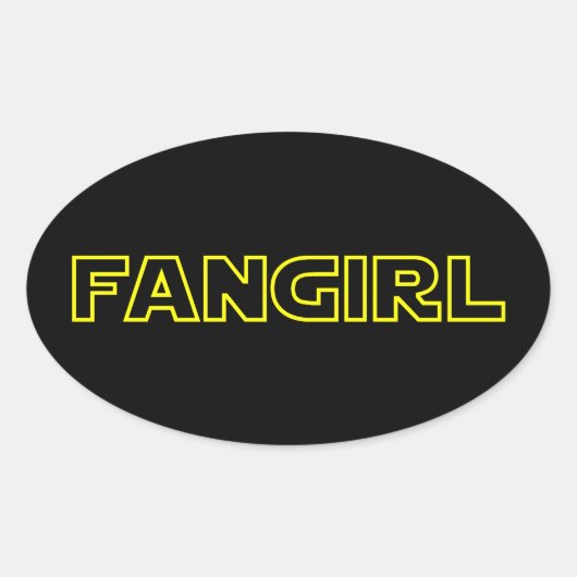 STICKER OVALE FANGIRL (Devant)