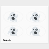 Sticker Ovale fantôme émoji (Feuille)